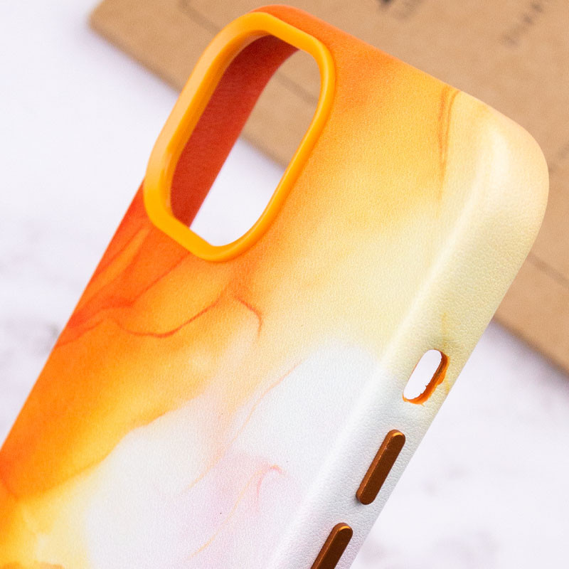 Купити Шкіряний чохол Figura Series Case with Magnetic safe на Apple iPhone 13 (6.1") (Orange) на vchehle.ua