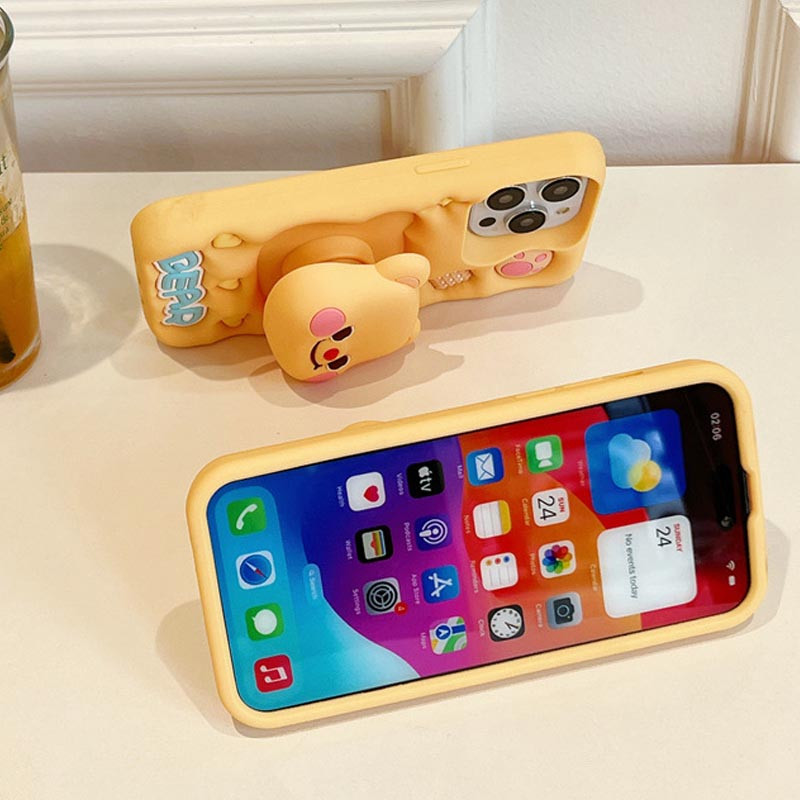 Силиконовый чехол Funny 3D для Apple iPhone 12 Pro / 12 (6.1") (Little bear) в магазине vchehle.ua