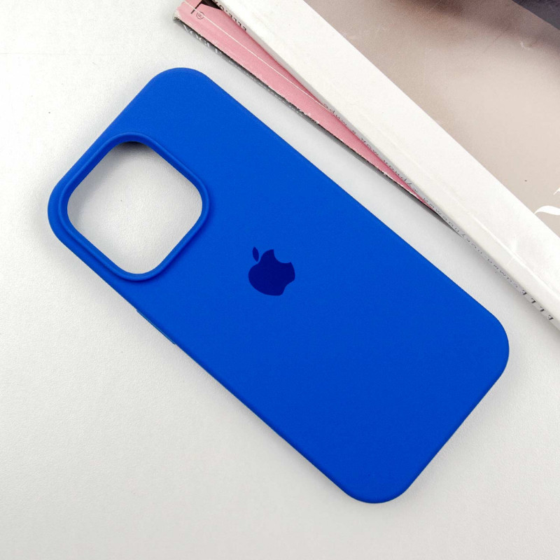 Фото Чехол Silicone Case Full Protective (AA) для Apple iPhone 15 Pro Max (6.7") (Синий / Capri Blue) на vchehle.ua