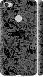 Чохол Чорно-сірий стікер бомбинг для Xiaomi Redmi Note 5A Prime