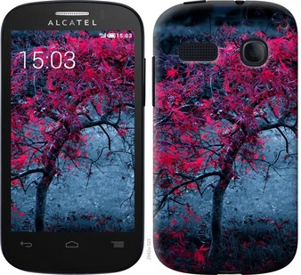 

Чехол Дерево с яркими листьями для Alcatel One Touch Pop C3 4033D 736684