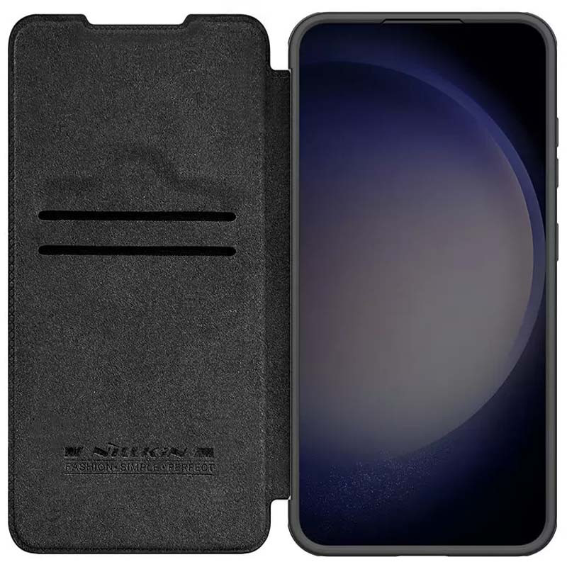 Фото Кожаный чехол (книжка) Nillkin Qin Prop для Samsung Galaxy S24+ (Black) в магазине vchehle.ua