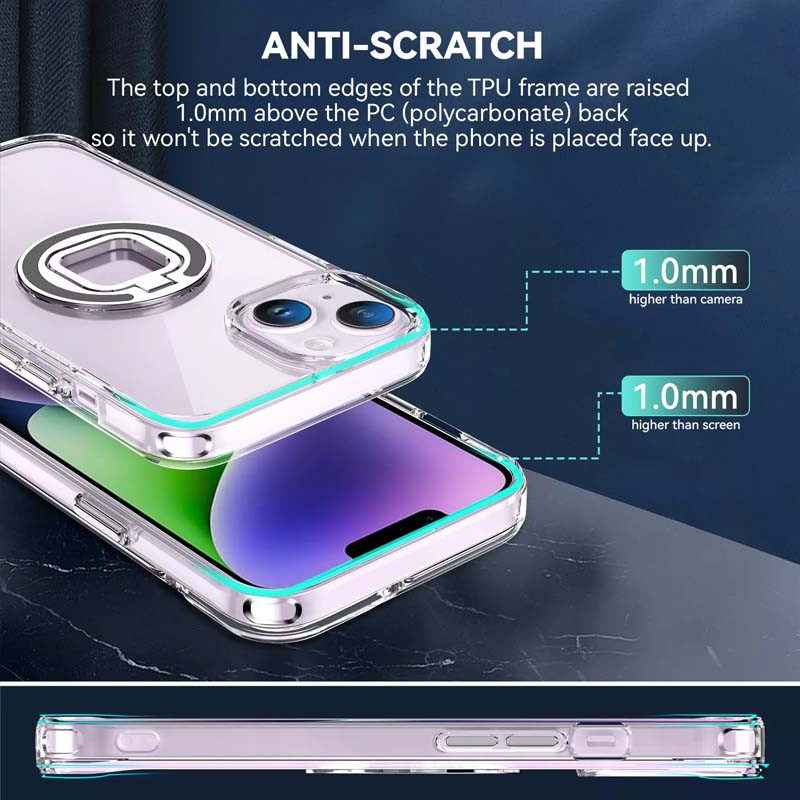 Фото TPU+PC чехол Kickstand 2.0 для Apple iPhone 14 (6.1") (Прозрачный) в магазине vchehle.ua