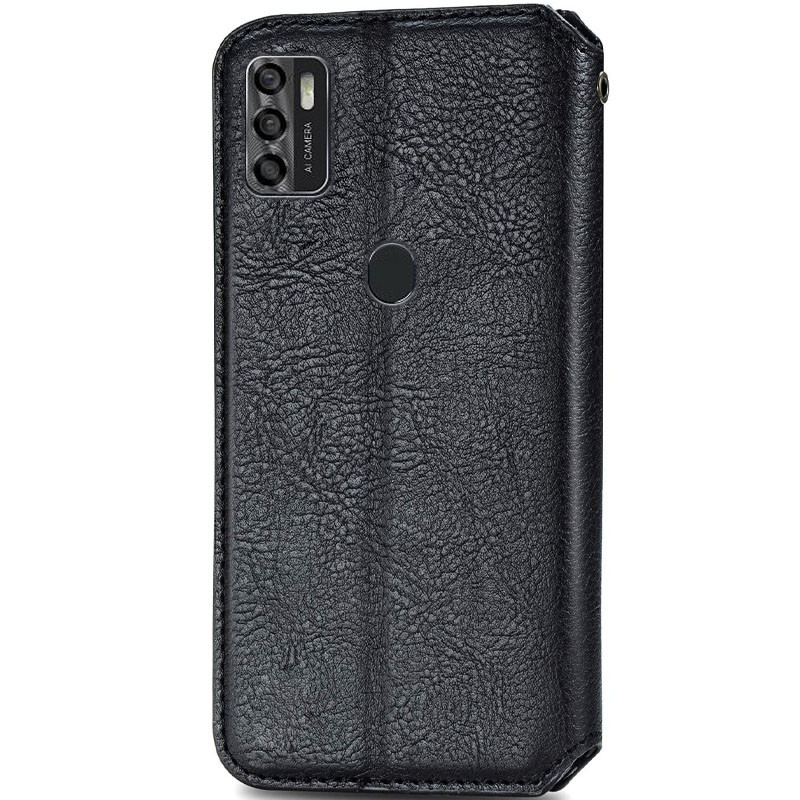 Кожаный чехол-книжка GETMAN Cubic (PU) для ZTE Blade A7s (2020) (Черный) в магазине vchehle.ua