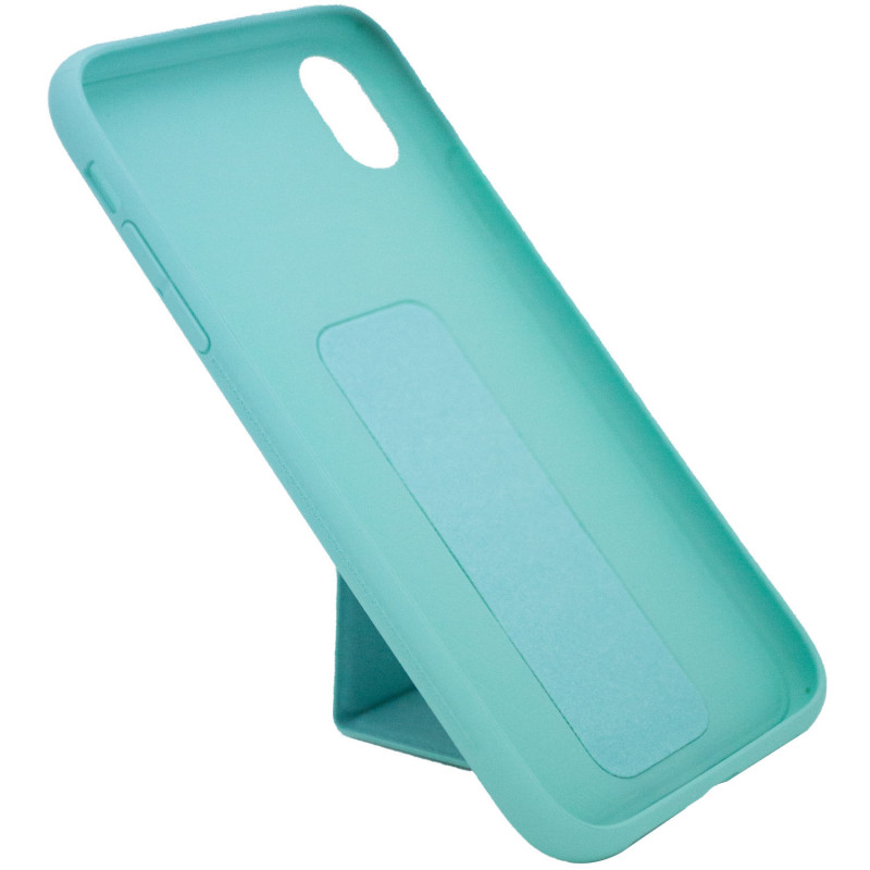 

Силиконовый чехол Hand holder для iPhone X (5.8") (Mint green) 1091146