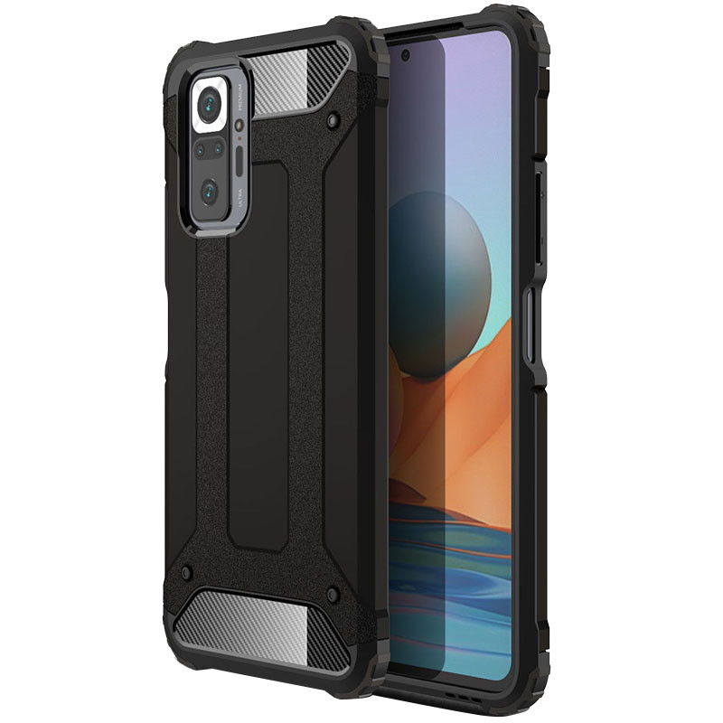 

Броньований протиударний TPU+PC чохол Immortal для Xiaomi Redmi Note 10 Pro (Чорний) 1172292
