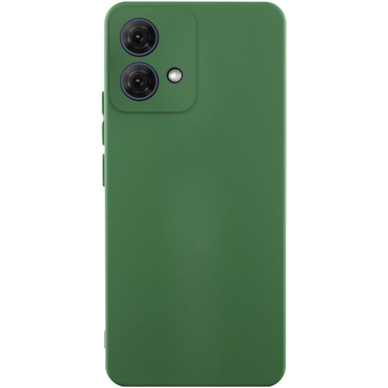 Чехол Silicone Cover Lakshmi Full Camera (AA) для Motorola Moto G84 (Зеленый / Dark green)