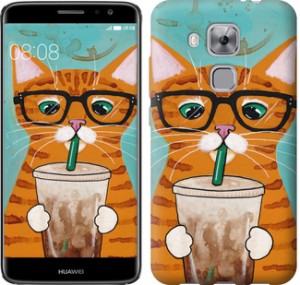 Чохол Зеленоокий кіт в окулярах на Huawei Nova Plus