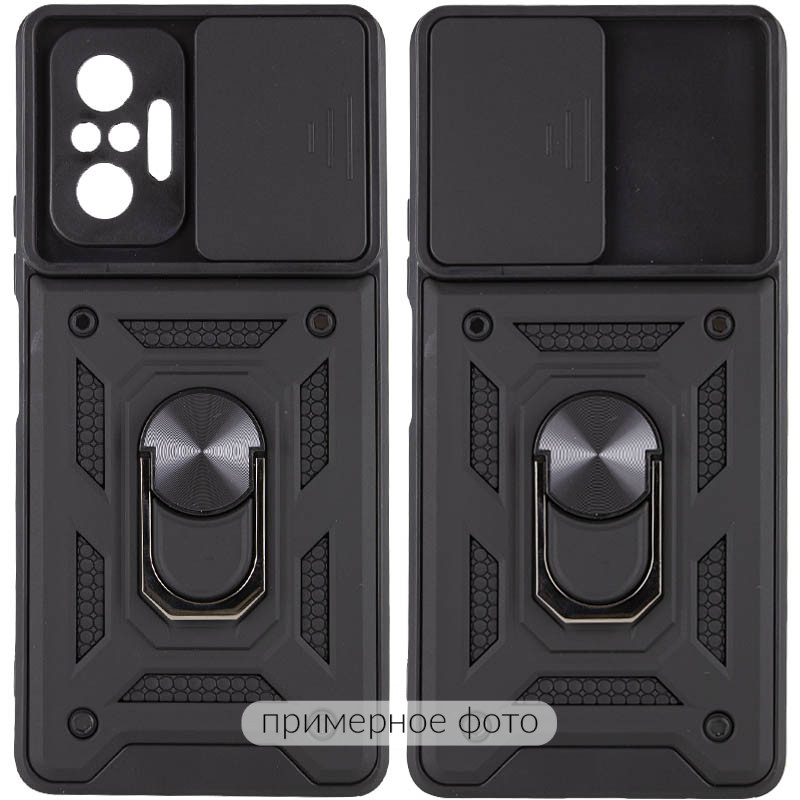 Ударопрочный чехол Camshield Serge Ring для Xiaomi Redmi A5 / Poco C71 (Черный)
