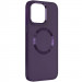 TPU чохол Bonbon Metal Style with Magnetic safe на Apple iPhone 14 (6.1") (Фіолетовий / Dark Purple)