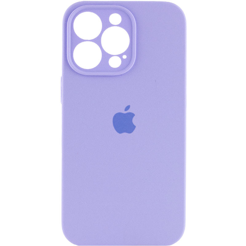 Чехол Silicone Case Full Camera Protective (AA) для Apple iPhone 15 Pro (6.1") (Сиреневый / Dasheen)