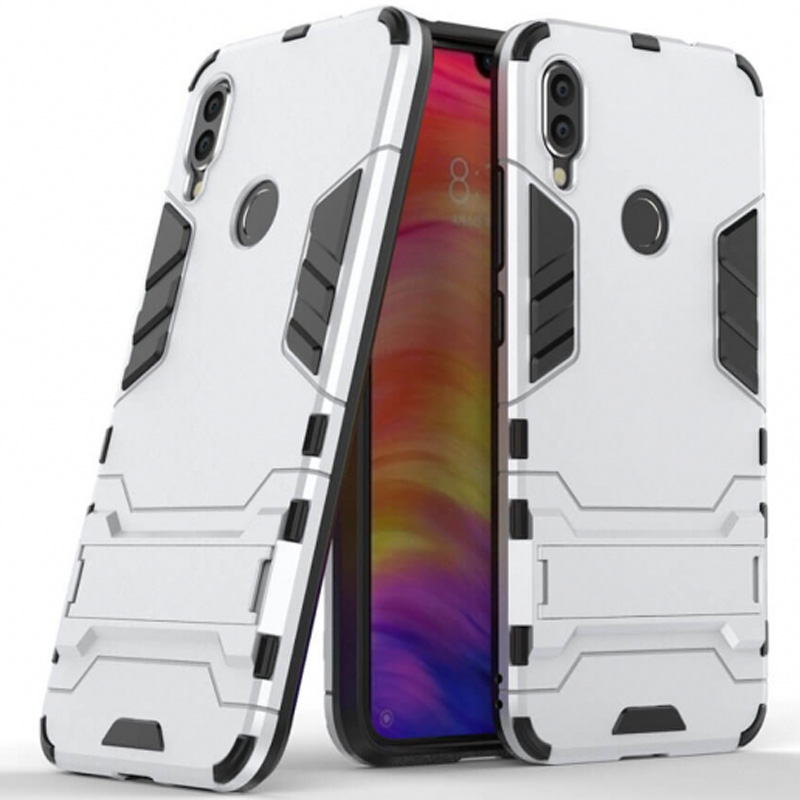 

Ударостійкий чохол-підставка Transformer для Xiaomi Redmi 7 (Срібний / Satin Silver) 700239