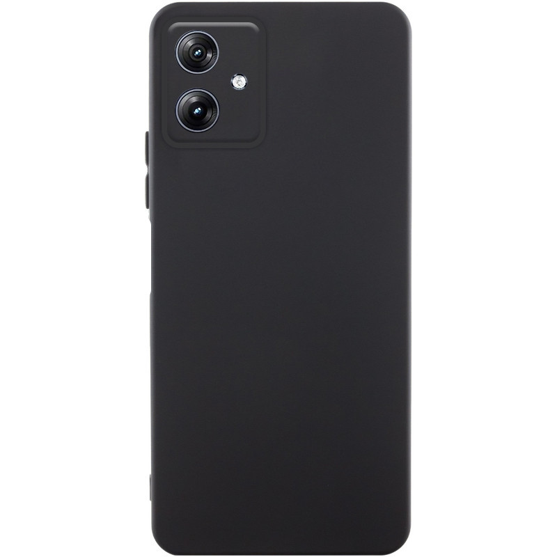 Чехол TPU GETMAN Liquid Silk Full Camera для Motorola Moto G54 (Черный / Black)