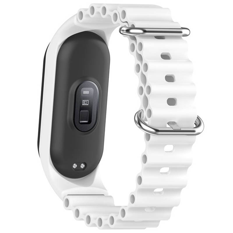 Фото Ремешок Ocean Band для Xiaomi Mi Band 3/4/5/6/7 (Белый / White) в магазине vchehle.ua