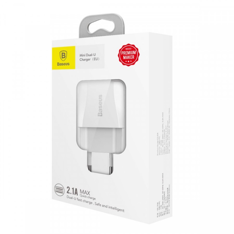 Фото #СЗУ Baseus Mini Dual U Charger 2.1A 2USB на vchehle.ua