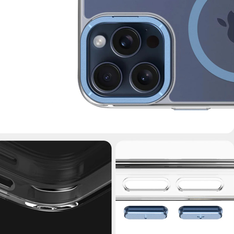 Купити Чохол TPU Space Case Apex with Magnetic Safe на Apple iPhone 16 Pro Max (6.9") (Navy Blue) на vchehle.ua