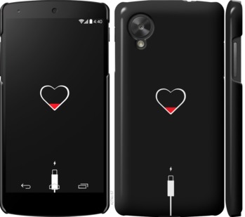 

Чехол Подзарядка сердца для LG Nexus 5 721253