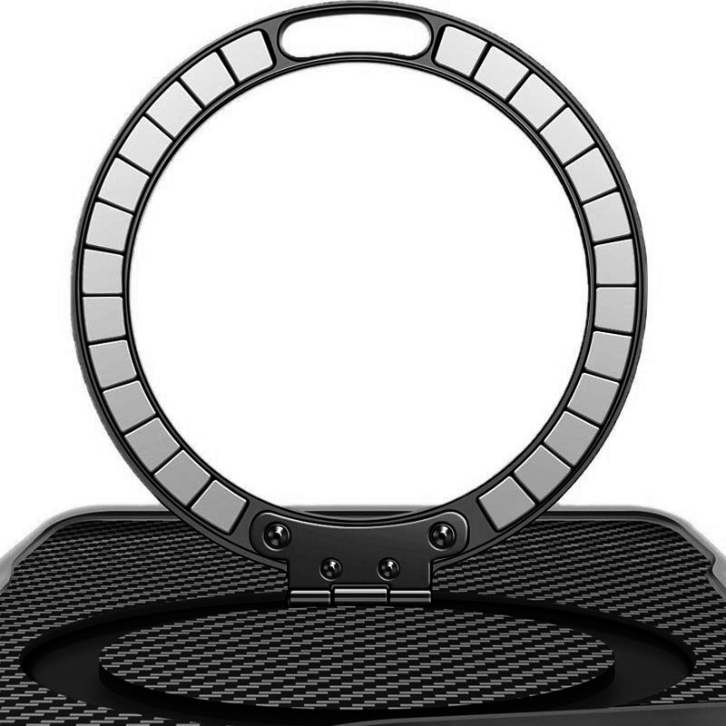 Фото TPU+PC чохол Metal Buttons with Magnetic Safe Carbon Ring на Apple iPhone 17 Pro Max (6.9") (Чорний) на vchehle.ua