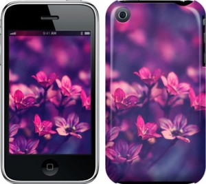 Чехол Пурпурные цветы для iPhone 3Gs