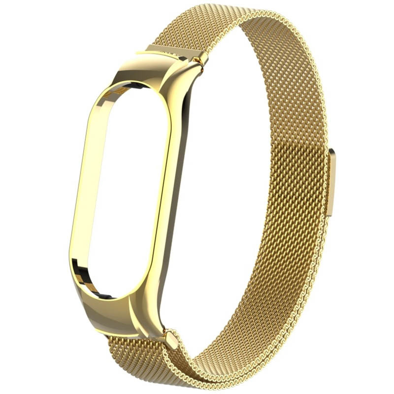 Замовити Ремінець Milanese Loop Design для Xiaomi Mi Band 5/6 (Золотий) на vchehle.ua