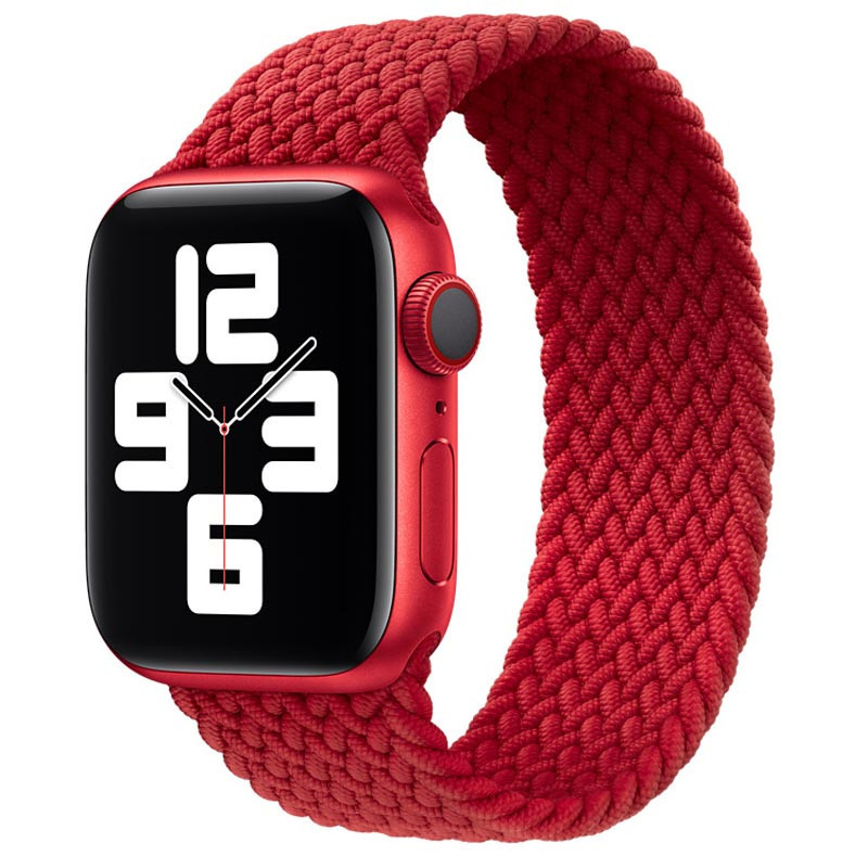 Ремешок Braided Solo Loop (AAA) для Apple Watch 42/44/45/46/49mm 135mm (Красный)