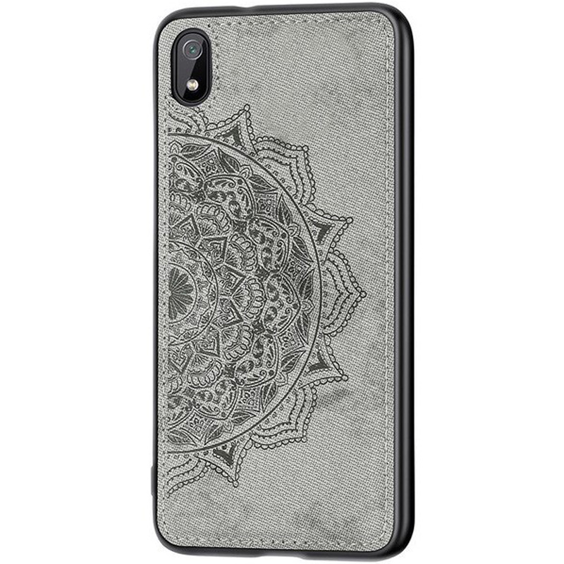 

TPU+Textile чехол Mandala с 3D тиснением для Xiaomi Redmi 7A (Серый) 708929
