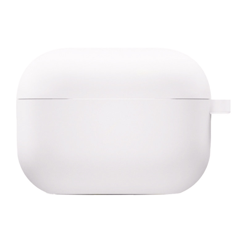 Силиконовый футляр с микрофиброй для наушников Airpods 3 (Белый / White)