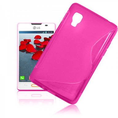TPU Duotone для LG E440 Optimus L4 ll (Розовый (матово/прозрачный))