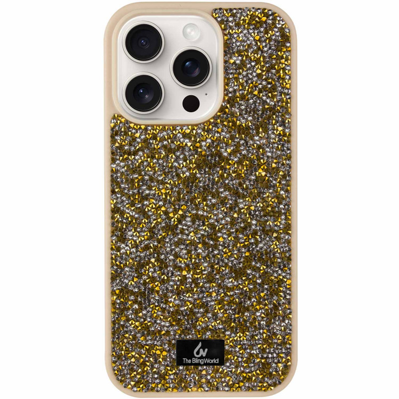 TPU чохол Bling World Rock Diamond на Apple iPhone 14 Pro (6.1") (Золотий)