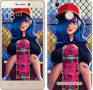 

Чехол Прикольная девочка со скейтбордом для Xiaomi Redmi 3x 618351