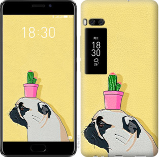 

Чохол Мопс з кактусом на Meizu Pro 7 Plus 795643