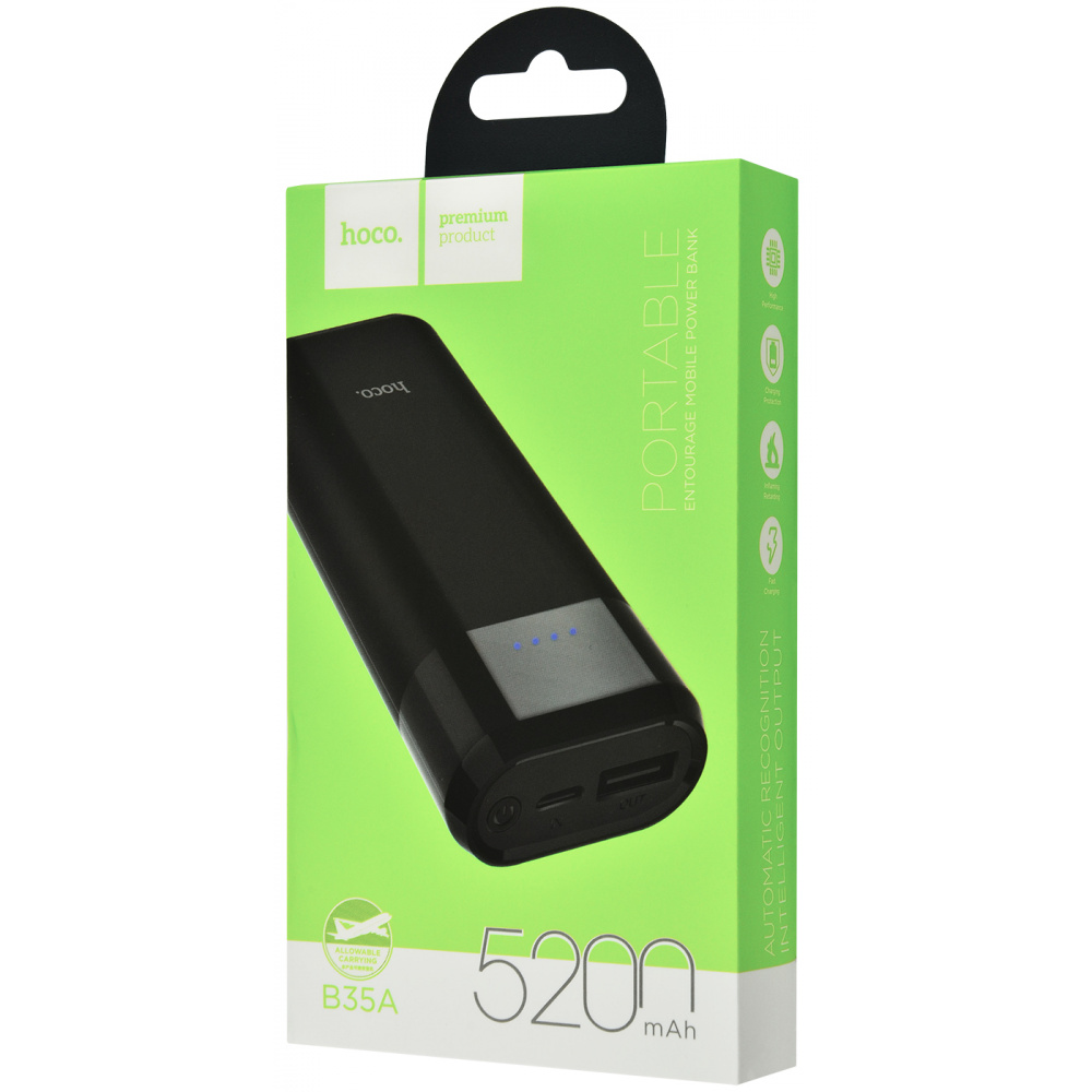 

Портативное зарядное устройство Power Bank Hoco B35A Entourage 5200 mAh (Черный) 714433