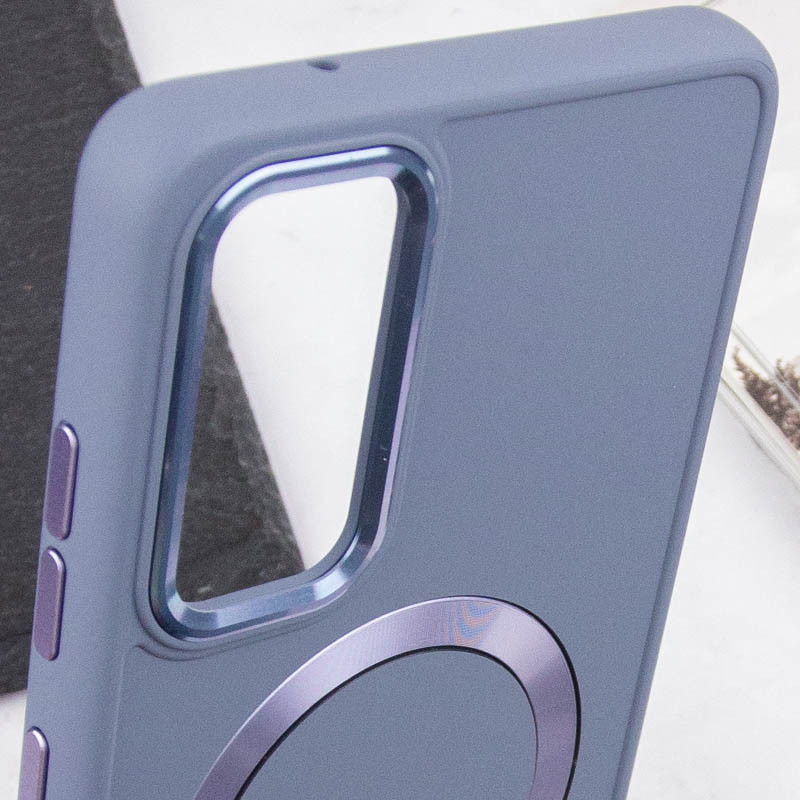 Купить TPU чехол Bonbon Metal Style with Magnetic safe для Samsung Galaxy A55 (Серый / Lavender) на vchehle.ua