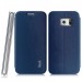 Кожаный чехол (книжка) IMAK Fun Series для Samsung Galaxy S6 G920F/G920D Duos (Синий)