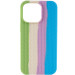 Чехол Silicone case Full Braided для Apple iPhone 13 Pro (6.1") (Мятный / Голубой)
