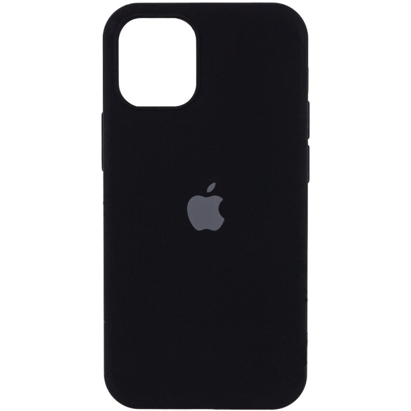 Чохол Silicone Case Full Protective (AA) на Apple iPhone 12 Pro Max (6.7") (Чорний / Black)