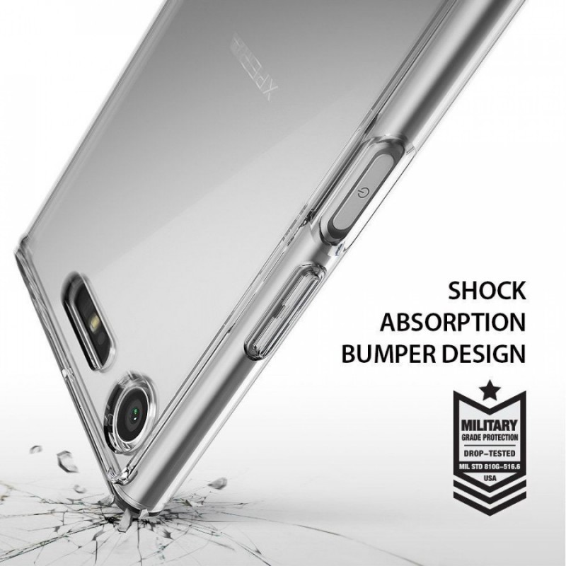 Бронированный противоударный TPU+PC чехол Ringke Fusion для Sony Xperia XZ1 Compact в магазине vchehle.ua