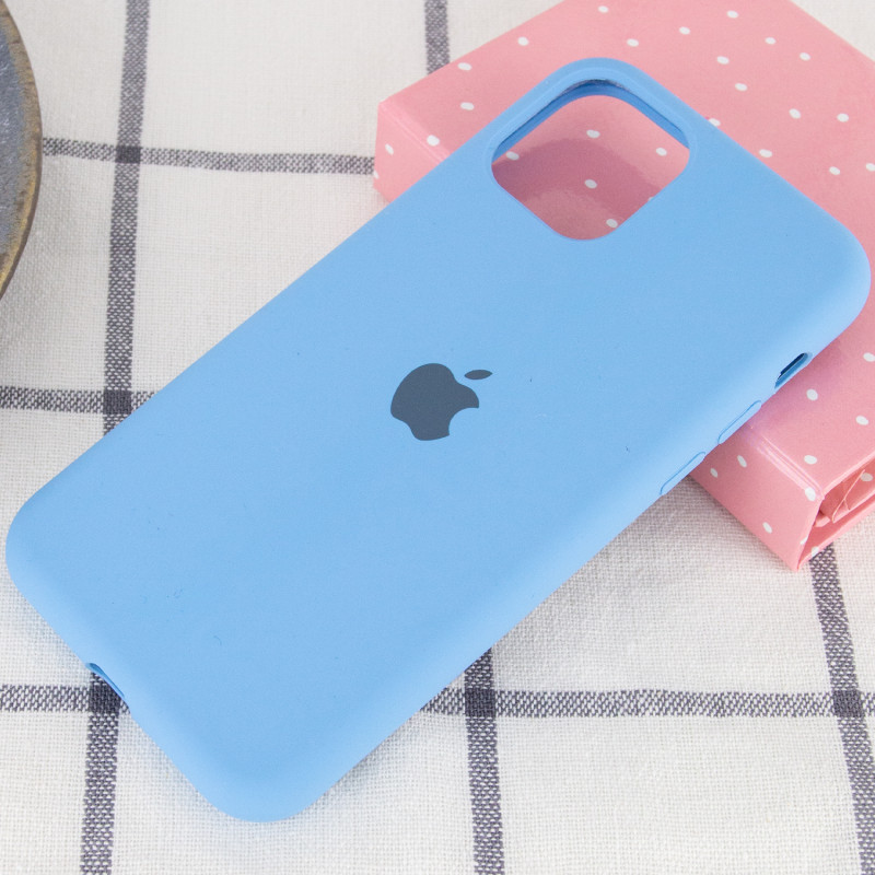 Фото Чехол Silicone Case Full Protective (AA) для Apple iPhone 11 Pro Max (6.5") (Голубой / Cornflower) на vchehle.ua