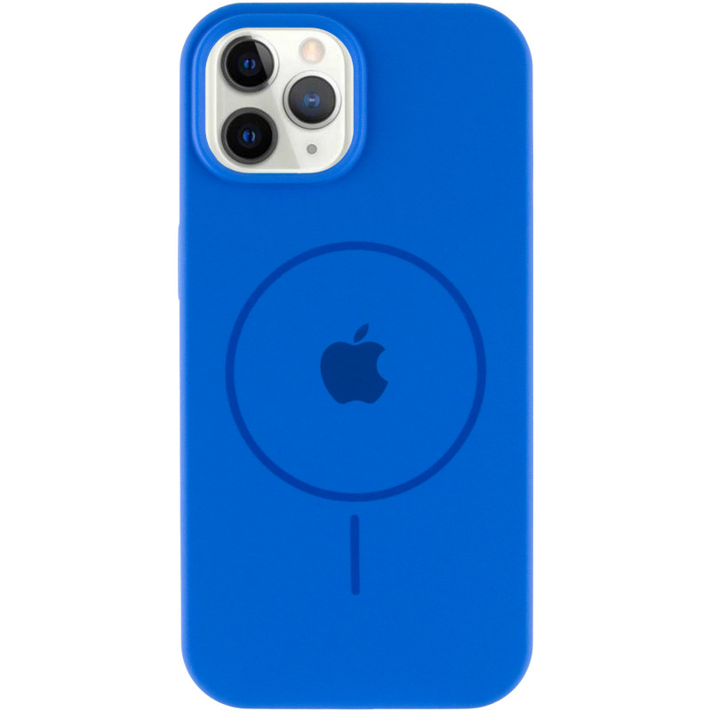 Фото Чохол Silicone Case Full Protective (AA) with Magnetic Safe на Apple iPhone 12 Pro Max (6.7") (Синій / Capri Blue) на vchehle.ua