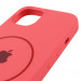 Чохол Silicone Case Full Protective (AA) with Magnetic Safe на Apple iPhone 11 Pro Max (6.5") (Арбузний / Watermelon red) в магазині vchehle.ua