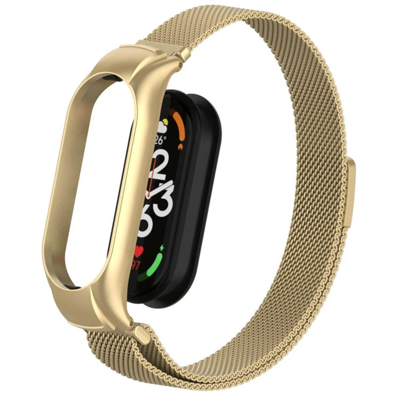 Ремінець Milanese Loop Design для Xiaomi Mi Band 5/6 (Vintage gold) в магазині vchehle.ua