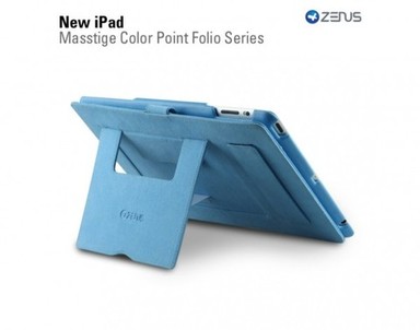 Кожаный чехол (2 цвета) Zenus Masstige Color Point Foilo Series для New iPad 3 / iPad 2