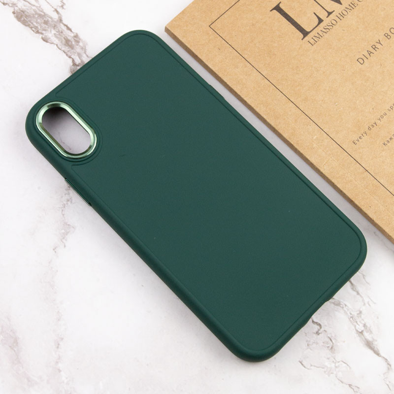 TPU чехол Bonbon Metal Style для Apple iPhone XS Max (6.5") (Зеленый / Pine green) в магазине vchehle.ua