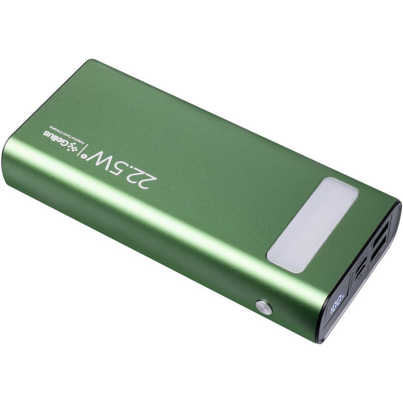 Фото Портативное ЗУ Gelius Lightstone GP-PB300i QC+PD 22.5W 20000 mAh (Green) на vchehle.ua