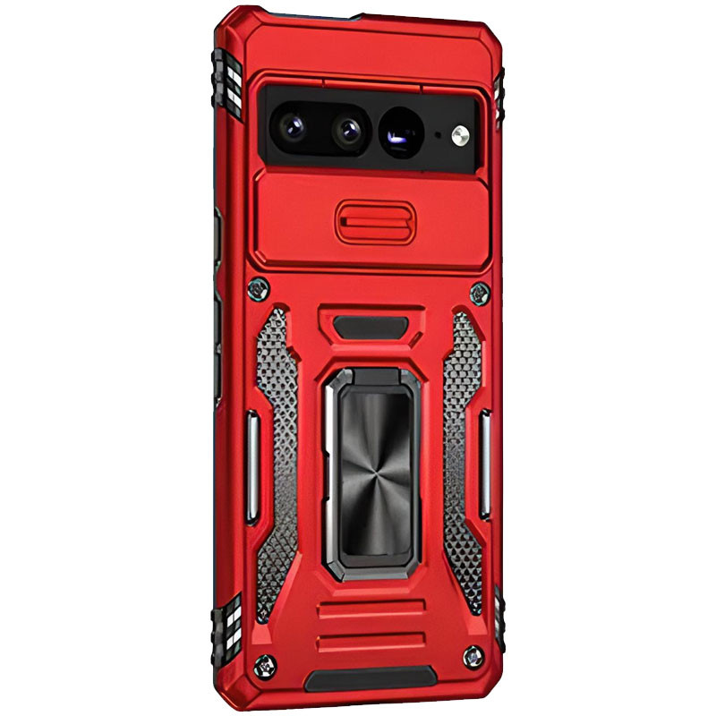 Фото Ударопрочный чехол Camshield Army Ring для Google Pixel 7 Pro (Красный / Red) на vchehle.ua