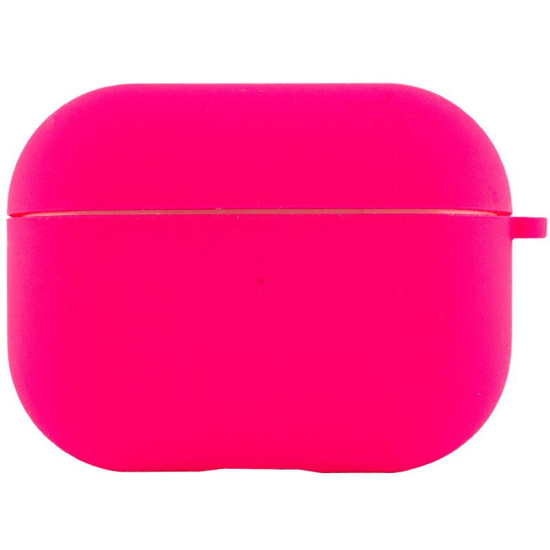 Фото Силиконовый футляр с микрофиброй для наушников Airpods Pro (Розовый / Barbie pink) на vchehle.ua