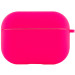 Фото Силиконовый футляр с микрофиброй для наушников Airpods Pro (Розовый / Barbie pink) на vchehle.ua