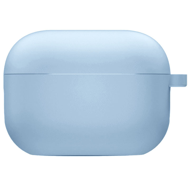 Фото Силиконовый футляр с микрофиброй для наушников Airpods 4 (Голубой / Lilac Blue) на vchehle.ua