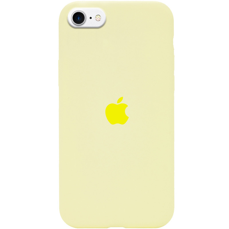 Чехол Silicone Case Full Protective (AA) для Apple iPhone SE (2020) (Желтый / Mellow Yellow)