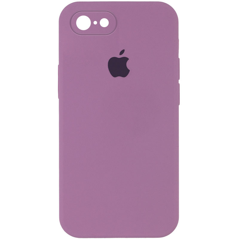 Чехол Silicone Case Square Full Camera Protective (AA) для Apple iPhone 6/6s (4.7") (Лиловый / Lilac Pride)